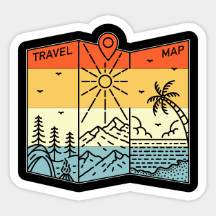 Travel Map Sticker